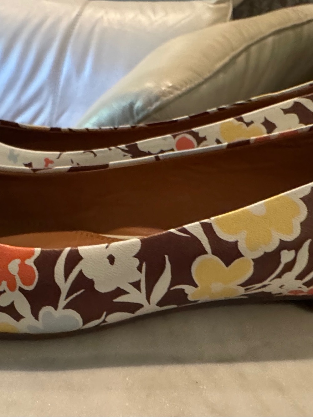Tory Burch Chelsea Cap-Toe Ballet Flats in a floral "Reverie" sz 7.5 - Picture 7 of 7